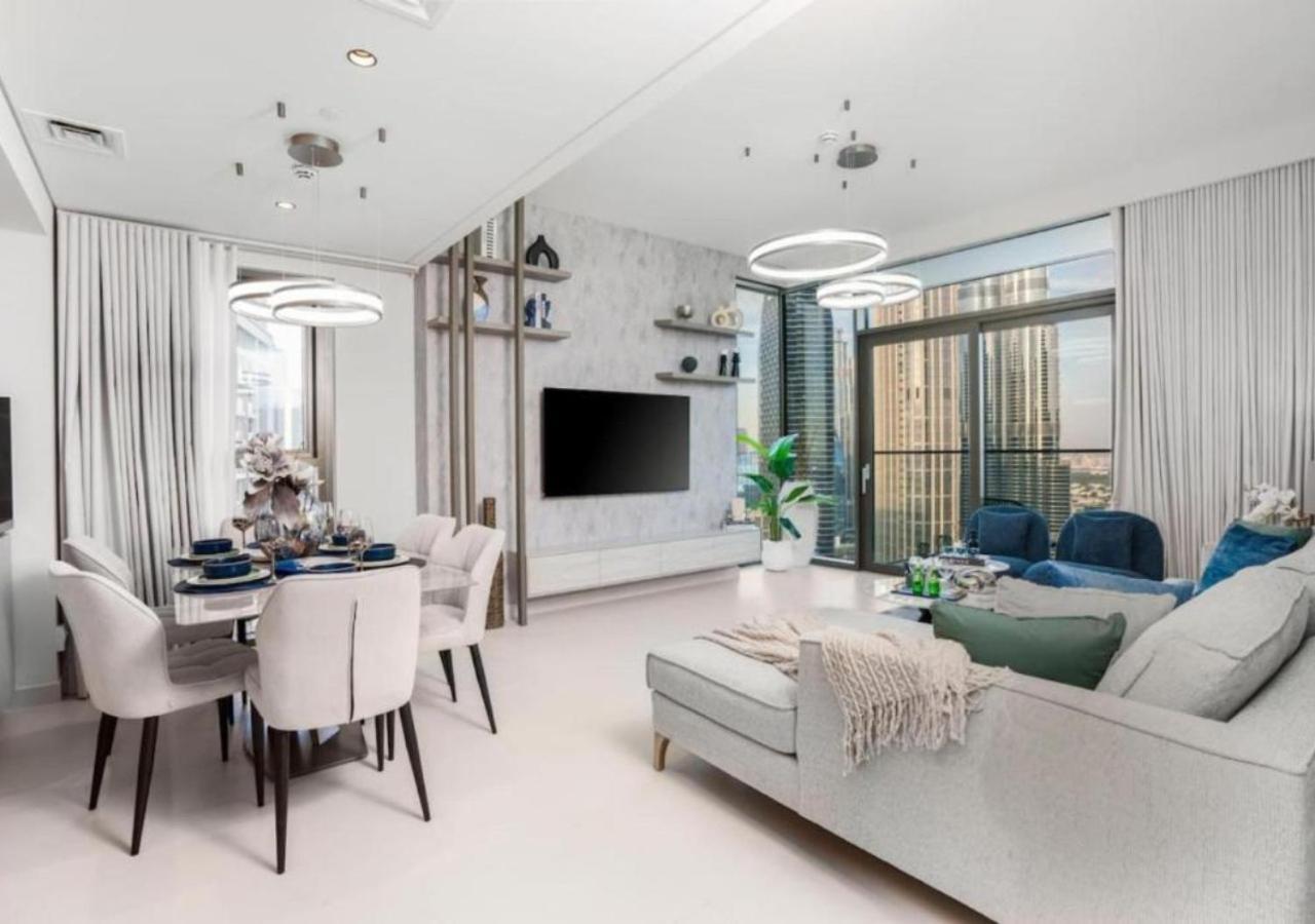High-Floor 2 Bedroom Premium Apt And Burj Khalifa Views By Vibel Дубай Екстер'єр фото